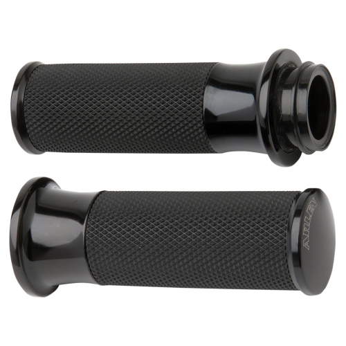 Arlen Ness - Arlen Ness Fusion Series Grips - Smooth - Black - 07-323
