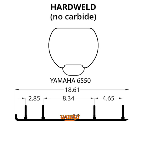 Woodys - Woodys Top-Stock Hard Surface Bar Carbide Runners - HSY-6550