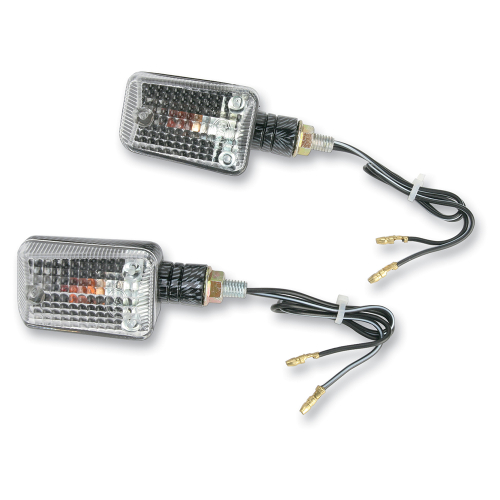 K&S Technologies - K&S Technologies Mini-Stalk Marker Lights - Carbon with Clear Lens - 25-8109