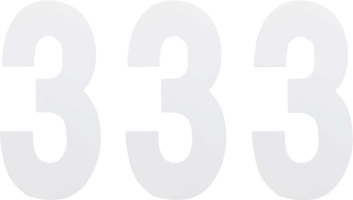 Factory Effex - Factory Effex Standard Numbers 6in. - White - No. 3 - 02-4463