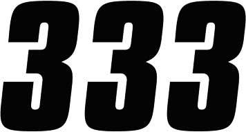 Factory Effex - Factory Effex Factory Number 4in. - No.3 - Black - 08-90003