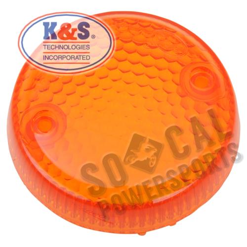 K&S Technologies - K&S Technologies DOT Approved Turn Signal Replacement Lens - Amber - 25-1060