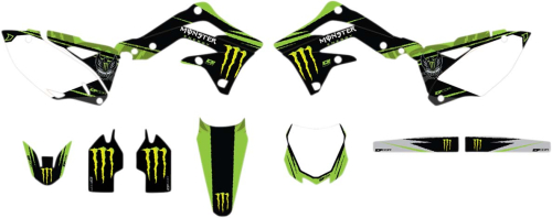 DCOR - DCOR Monster Energy Kawasaki Complete Graphics Kit - White - 20-20-459