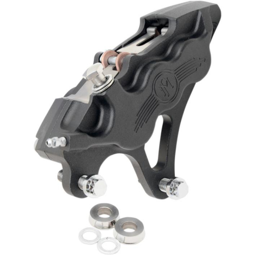 Performance Machine - Performance Machine Six-Piston Differential-Bore Front/Left Brake Caliper Kit - Black Ops - 0051-2917-SMB