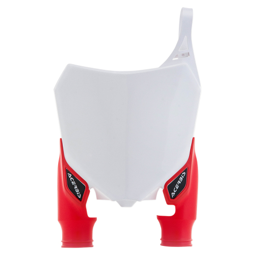 Acerbis - Acerbis Front Number Plate - White/Red - 2527411030