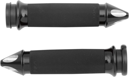 Avon Grips - Avon Grips Custom Contour Spike Grips - Black Anodized - CC-86-ANO-SP-FL
