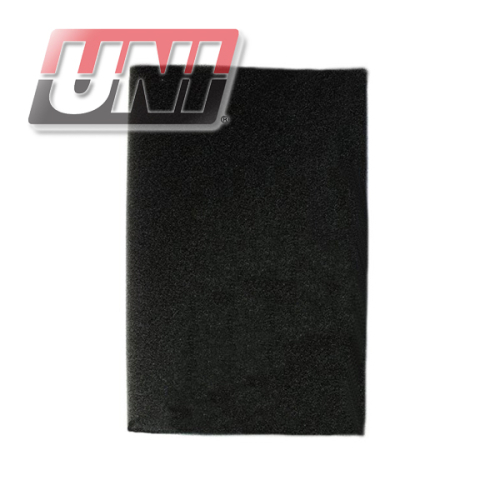 Uni - Uni Bulk Fine Foam Filter (60 PPI) - 12in. x 16in.x 3/8in. - Black - BF-4
