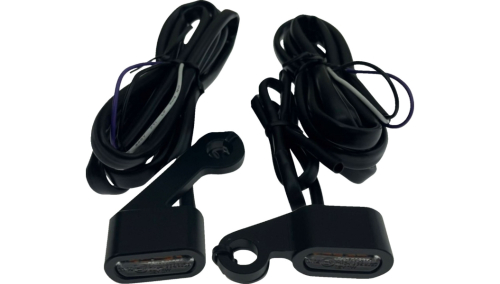 Drag Specialties - Drag Specialties LED Handlebar Marker Light - Matte Black with Smoke Lens - 2040-3059
