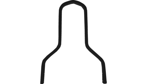 Drag Specialties - Drag Specialties Square Sissy Bar - Short - 11in. - Black - 1501-0779