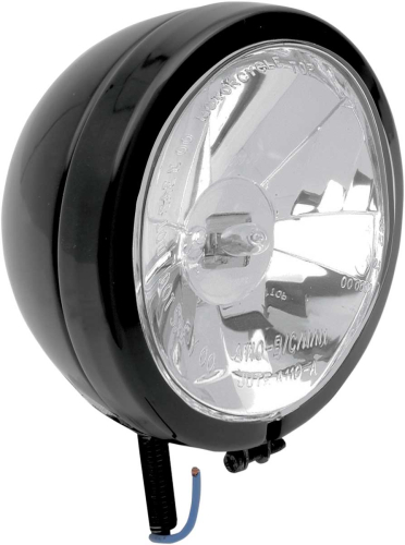 Drag Specialties - Drag Specialties 4 1/2in. Diamond-Style Spotlight - Gloss Black with Clear Lens - 2001-0558