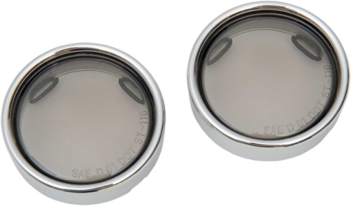 Drag Specialties - Drag Specialties Deuce Style Deep-Dish Bezels - Smoke - 2020-0547