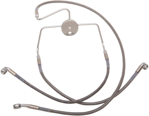 Drag Specialties - Drag Specialties Extended Stainless Steel Front Brake Line Kit - Clear Coated - 16in./38in. - 644410-8