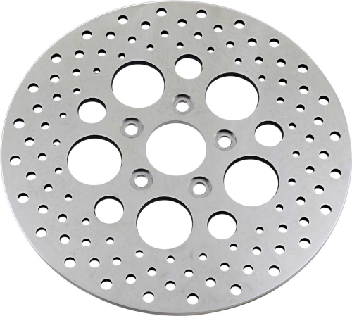 Drag Specialties - Drag Specialties Polished Stainless Steel Drilled Brake Rotor - DS-325739