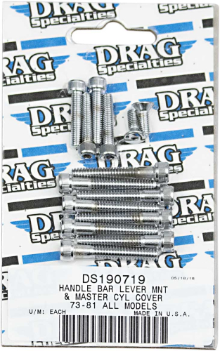 Drag Specialties - Drag Specialties Individual Chrome Socket-Head Bolt Set - Knurled - MK138