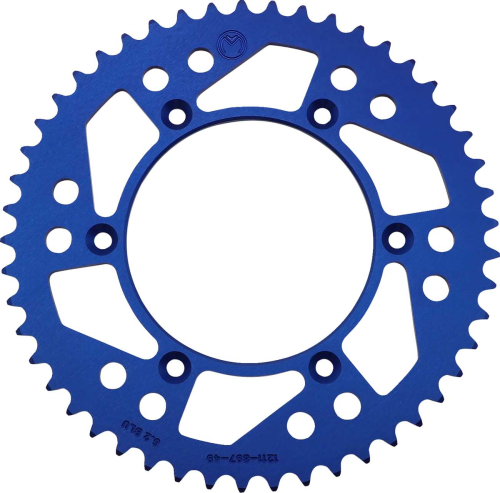 Moose Racing - Moose Racing Aluminum Rear Sprocket - 49T - Blue - 1211-897-49-12