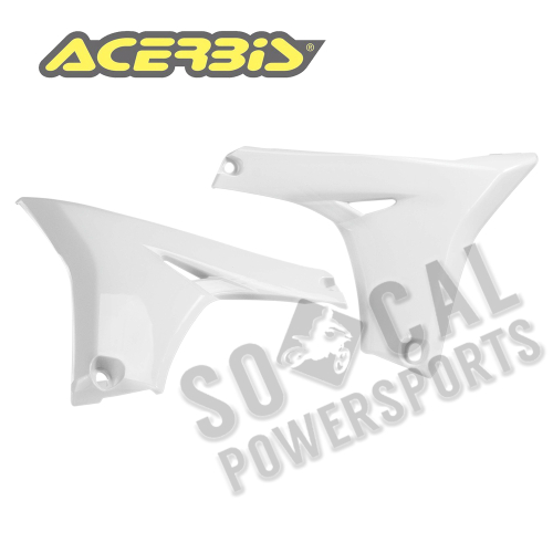 Acerbis - Acerbis Radiator Shrouds - Lower - White/Black - 2374150002