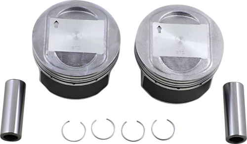 Drag Specialties - Drag Specialties Piston Kit (95ci., 3.875in. Bore) - Standard Bore, 10.25:1 Compression - 0911-0045