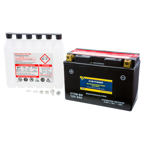 Fire Power - Fire Power AGM Maintenance Free Battery - CT9B-BS