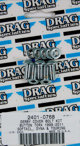 Drag Specialties - Drag Specialties Derby Cover (button-head Torx) Chrome Socket-Head Bolt Set - MK675