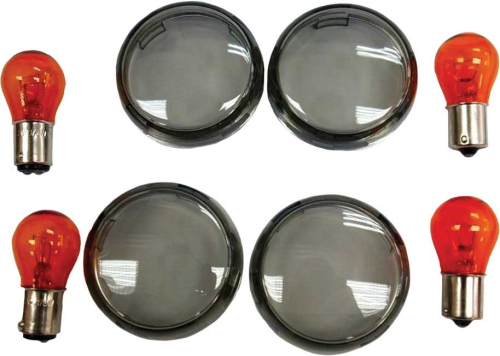 HardDrive - HardDrive Smoked Turn Signal Lens Kit - Bullet - 161031