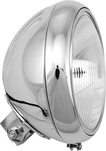 HardDrive - HardDrive 7in. Grooved Chrome Headlight - Bottom Mount - 12v 60/55w H4 - L20-6084GD
