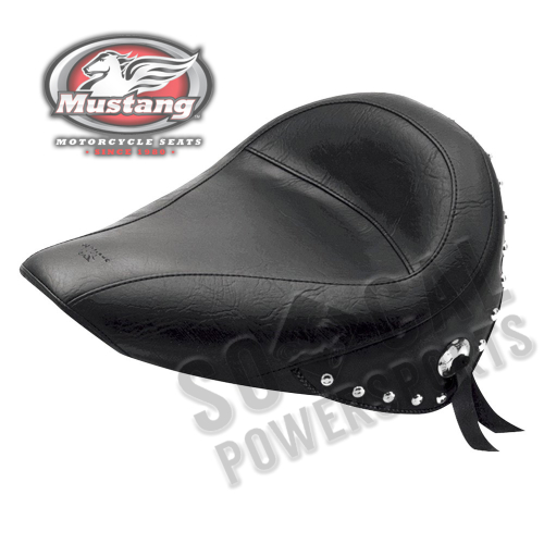 Mustang - Mustang Studded Solo Seat with Chrome Studs - 75084