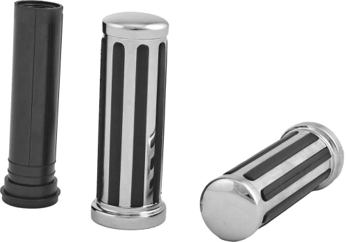 HardDrive - HardDrive Rail Style Grips with Smooth End Caps - Black Rubber - H17-0513T