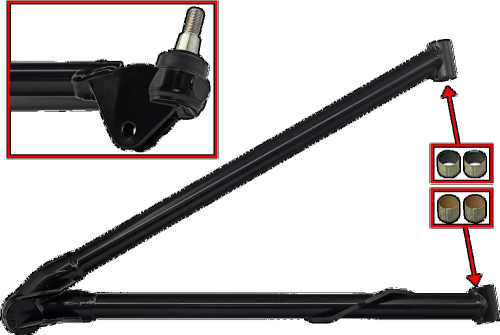 SP1 - SP1 Chrome Moly Lower A-Arm - Black - SM-08683L