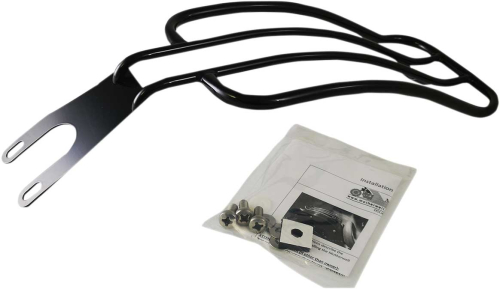 Motherwell - Motherwell 7in. Solo Luggage Rack for Indian - Black - MWL-610-GB