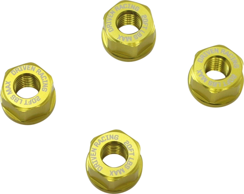 Driven Racing - Driven Racing Grom 4 Bolt Sprocket Nuts - Gold - DSN-02-GD