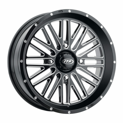 ITP - ITP Momentum Wheel - 14x7 - 4+3 Offset - 4/110 - Gloss Black/Machined - 14MT110BX
