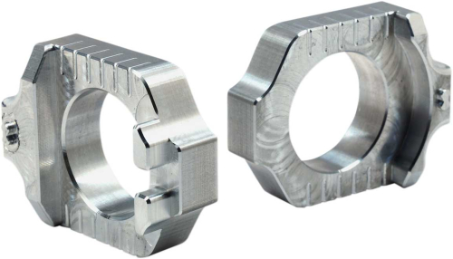 Works Connection - Works Connection Elite Axle Blocks - Silver - 17-325