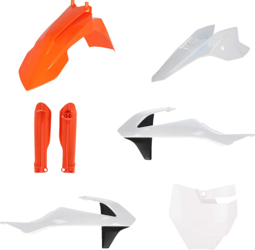 Acerbis - Acerbis Full Plastic Kit - OEM 17 Orange/White/Black - 2980585569