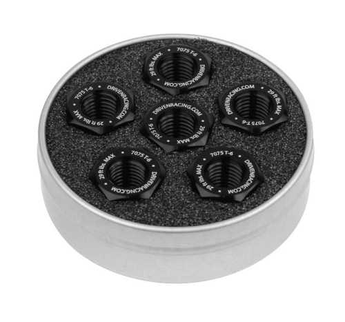 Driven Racing - Driven Racing Grom 4 Bolt Sprocket Nuts - Black - DSN-02-BK