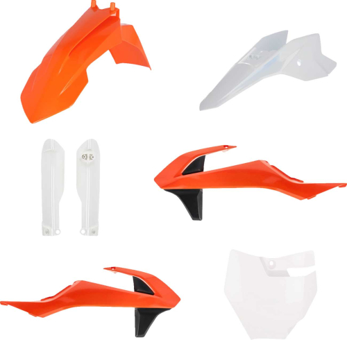 Acerbis - Acerbis Full Plastic Kit - OEM 16 Orange/White/Black - 2980585135