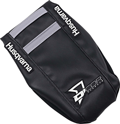 DCOR - DCOR Factory Reinforced Seat Cover - Black Sides/Black Top with Gray Ribs - 30-70-418