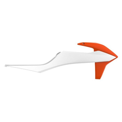 Polisport - Polisport Radiator Scoops - Orange/White - 8422100009