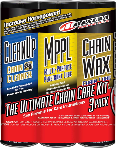 Maxima - Maxima Chain Wax Ultimate Chan Care Kit - Combo 3 Pack - 70-749203