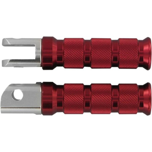 Emgo - Emgo Slash-Cut Style Footpegs - Rider - Red - 50-11372A