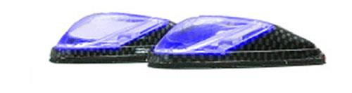 K&S Technologies - K&S Technologies LED Flush-Mount Mini Marker Lights - Bolt Mount - Carbon/Blue LED - 25-9550B