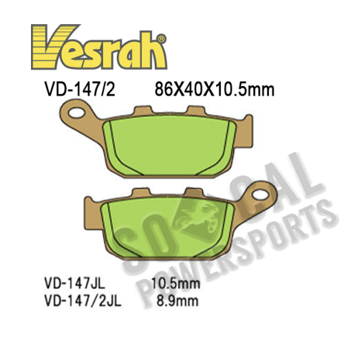Vesrah - Vesrah Organic Brake Pads - VD-147/2