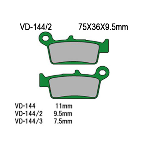 Vesrah - Vesrah Organic Brake Pads - VD-144/2