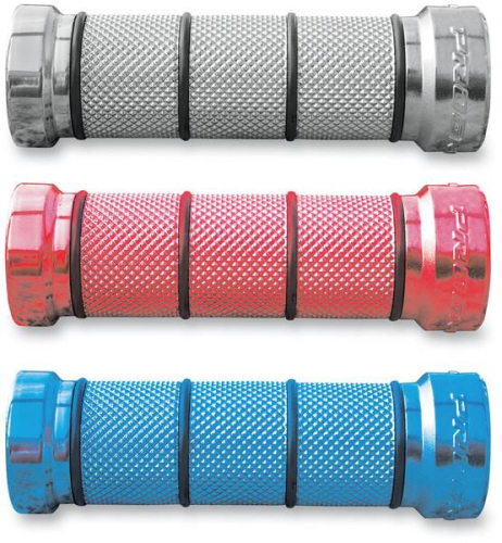 Pro Grip - Pro Grip 866 Cruiser Chromed Rubber Grips- 1in - Chromed - 866CR-1