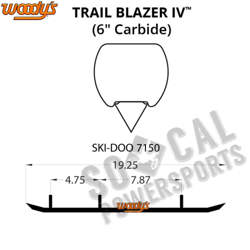 Woodys - Woodys Trail Blazer IV Flat-Top Carbide Runners - TSD4-7150