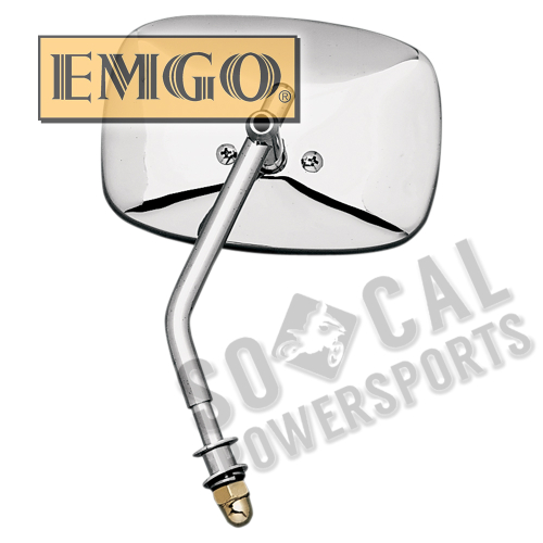 Emgo - Emgo Universal Screw-In Mount Mirror - Short Stem with Setscrew - Plain Face - Either - 20-21708