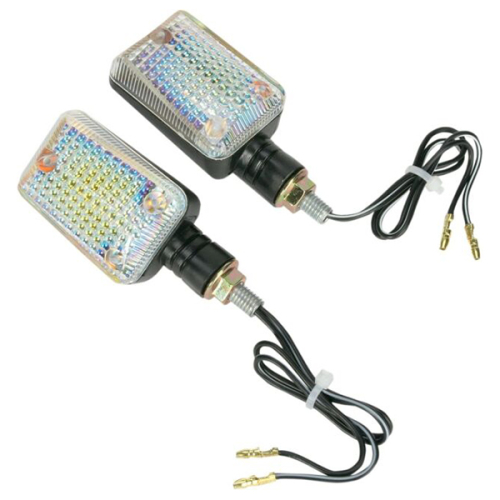 K&S Technologies - K&S Technologies Mini-Stalk Marker Lights - Black with Rainbow Lens - 25-8039