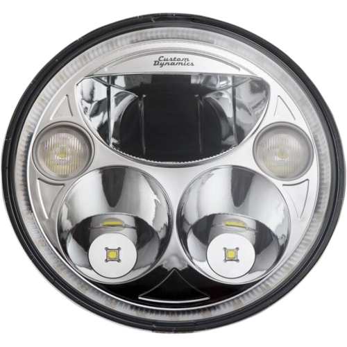 Custom Dynamics - Custom Dynamics 7in. TruBeam Headlights - Chrome Reflector - CDTB-7-I-C