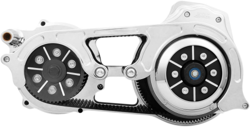 Belt Drives Ltd - Belt Drives Ltd 2in. Open Belt Drive Kit with 1-Piece Motor Plate - Chrome - EVO-16BH-2C