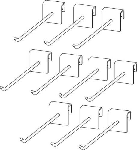Icon - Icon Glove Peg Fixture - Single Hook - 10pk. - 9903-0491