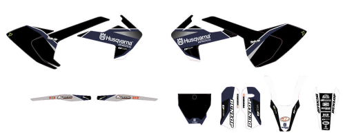 DCOR - DCOR Husqvarna Race Complete Graphic Kit - Black - 20-70-400-BK